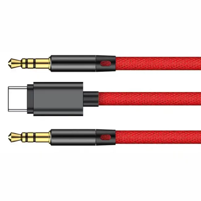 کابل تبدیل USB-C به جک 3.5 میلی متری باسئوس مدل L38 طول 1.2 متر